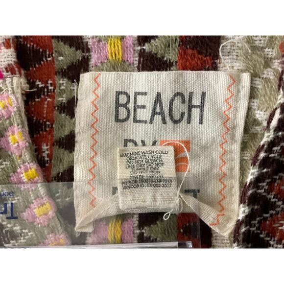 Beach by Exist Women's Medium Hooded Pullover Top Aztec Pattern 100% Cotton - Picture 7 of 12